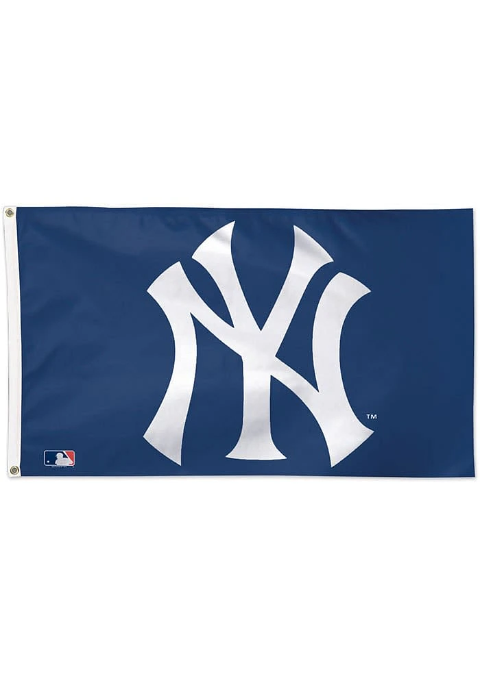 New York Yankees 3x5 ft Silk Screen Grommet Flag - Blue