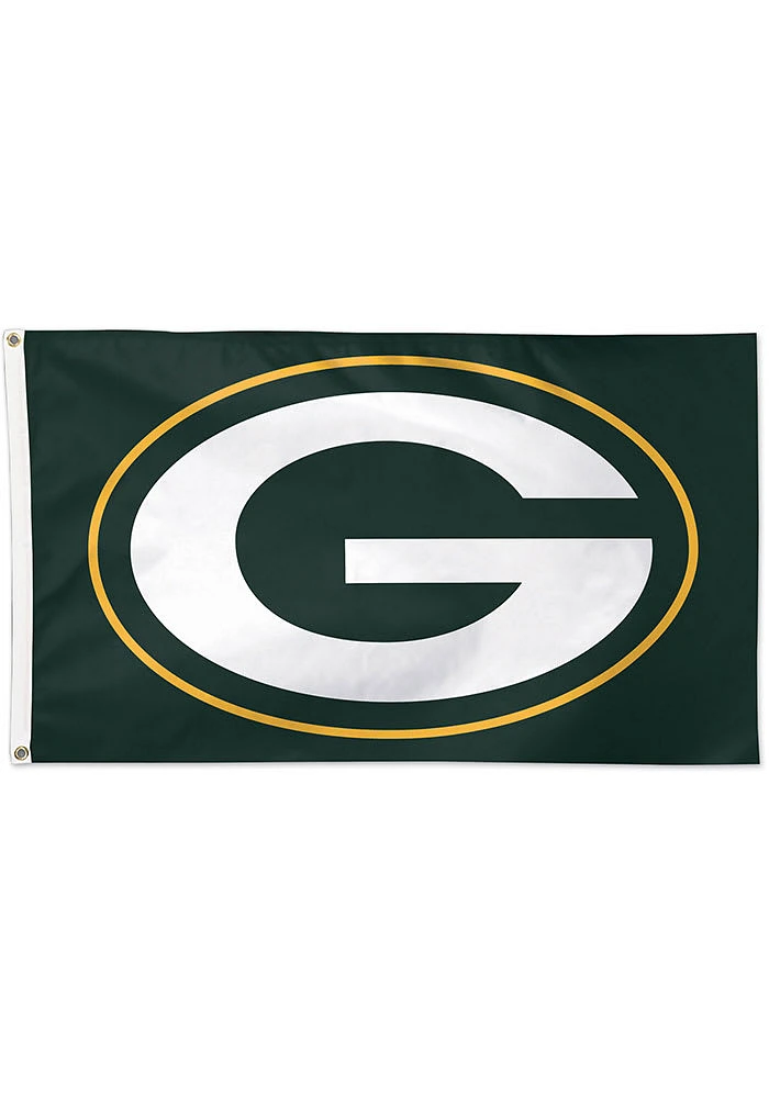 Green Bay Packers 3x5 ft Silk Screen Grommet Flag - Green