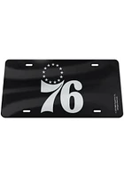 Philadelphia 76ers Black Silver on Black Car Accessory License Plate