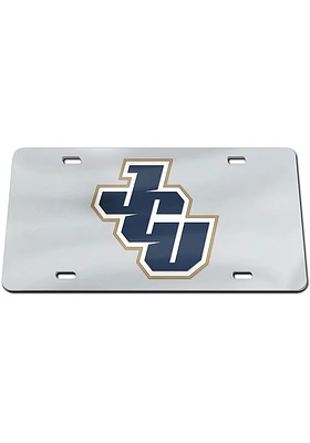 John Carroll Blue Streaks Silver Logo on Silver Car Accessory License Plate