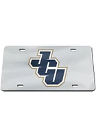 John Carroll Blue Streaks Silver Logo on Silver Car Accessory License Plate