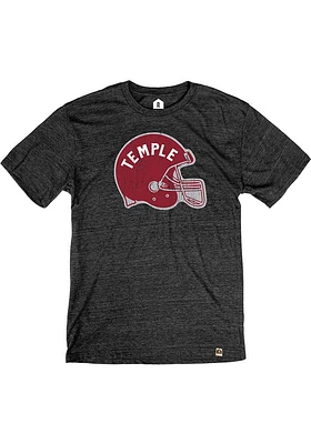 Rally Temple Owls Black Vault Helmet Short Sleeve Fashion T Shirt