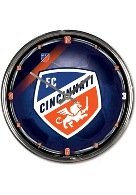 FC Cincinnati Chrome Wall Clock