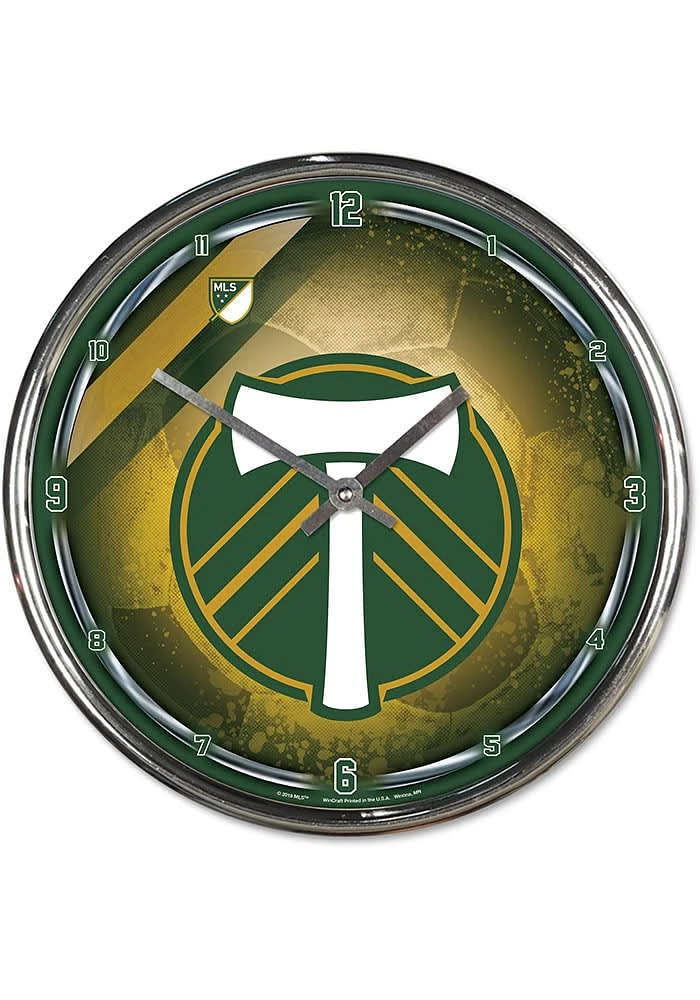 Portland Timbers Chrome Wall Clock
