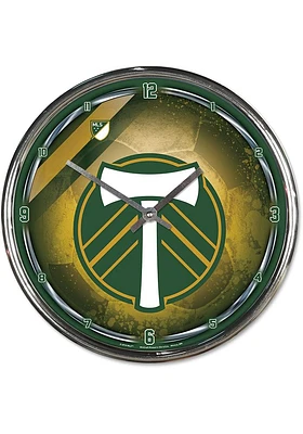 Portland Timbers Chrome Wall Clock