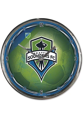 Seattle Sounders FC Chrome Wall Clock