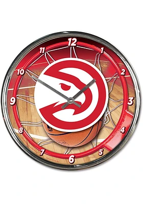 Atlanta Hawks Chrome Wall Clock