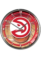 Atlanta Hawks Chrome Wall Clock