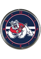 Fresno State Bulldogs Chrome Wall Clock