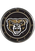 Oakland University Golden Grizzlies Chrome Wall Clock