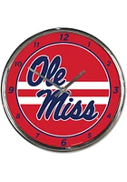 Ole Miss Rebels Chrome Wall Clock