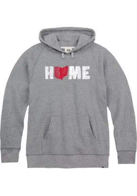 Rally Ohio Mens Grey Home State Long Sleeve Hoodie