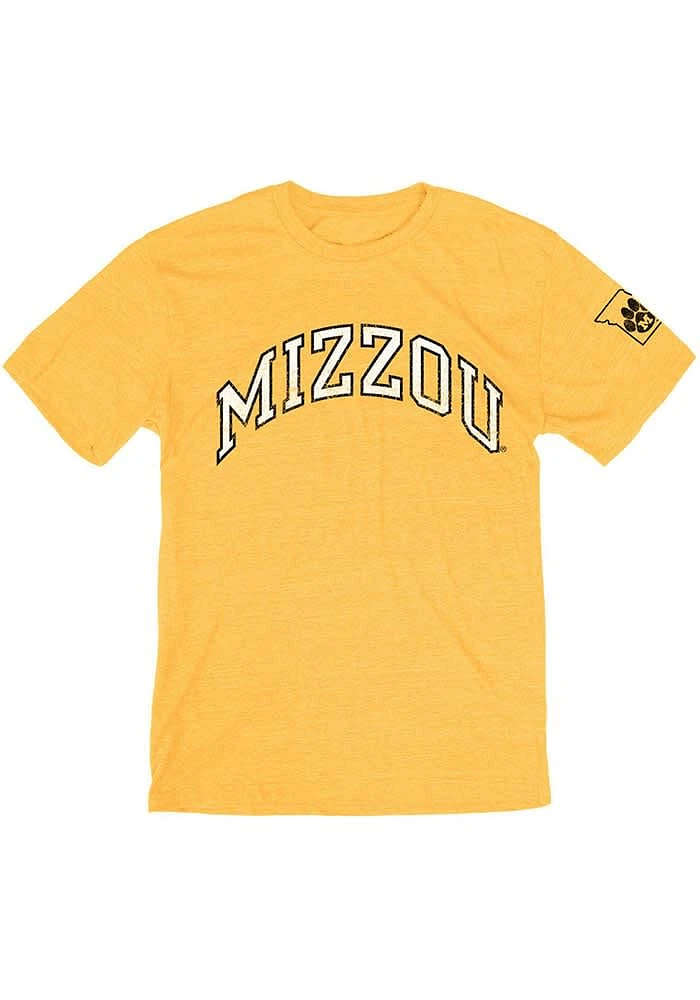 Missouri Tigers Gold Arch Name Short Sleeve Fashion T Shirt