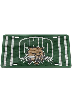 Ohio Bobcats Team Color Acrylic Car Accessory License Plate