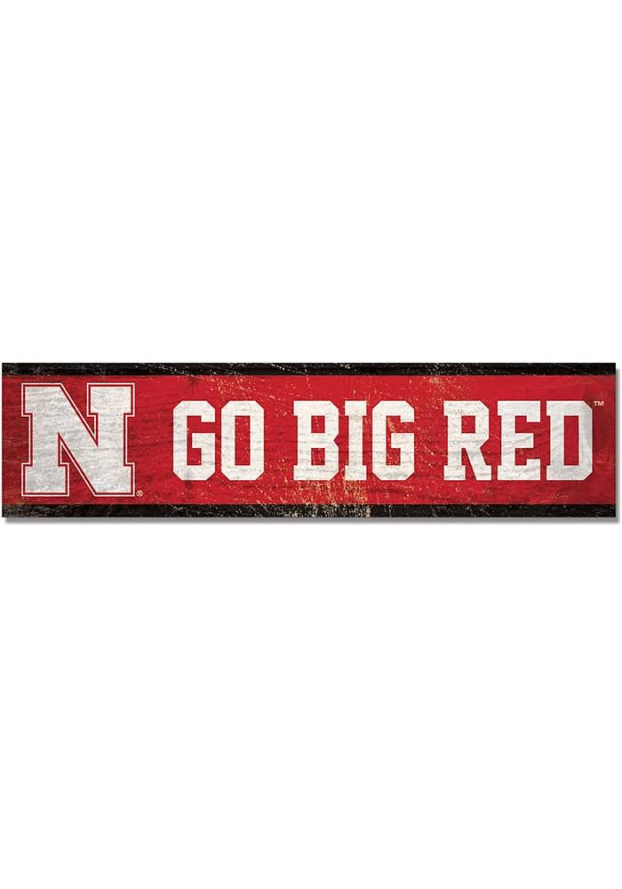 Nebraska Cornhuskers 1.5x6 Wood Magnet