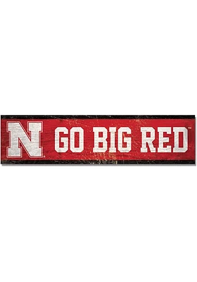 Nebraska Cornhuskers 1.5x6 Wood Magnet