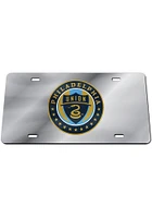 Philadelphia Union Silver Classic Acrylic Team Logo Silver Car Accessory License Plate