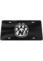 Northwest Missouri State Bearcats Black Silver Logo Black Background Car Accessory License Plate