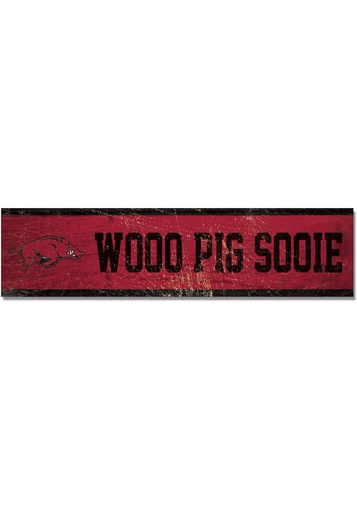 Arkansas Razorbacks 1.5x6 Wood Magnet