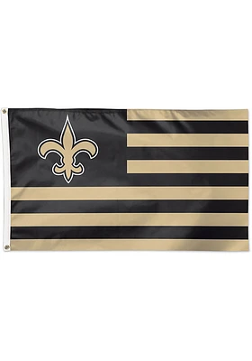 New Orleans Saints 3x5 American Black Silk Screen Grommet Flag