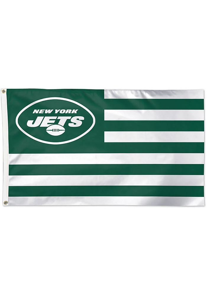 New York Jets 3x5 American Green Silk Screen Grommet Flag