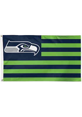 Seattle Seahawks 3x5 American Blue Silk Screen Grommet Flag