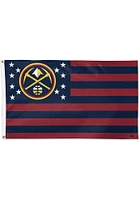 Denver Nuggets 3x5 Star Stripes Navy Blue Silk Screen Grommet Flag
