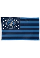 Minnesota Timberwolves 3x5 Star Stripes Navy Blue Silk Screen Grommet Flag