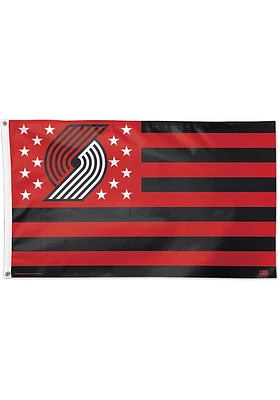 Portland Trail Blazers 3x5 Star Stripes Red Silk Screen Grommet Flag