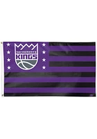 Sacramento Kings 3x5 Star Stripes Purple Silk Screen Grommet Flag