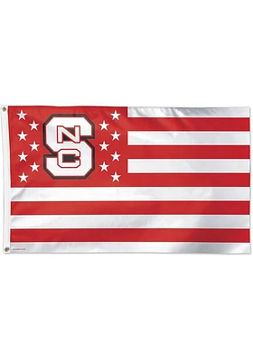 NC State Wolfpack 3x5 Star Stripes Red Silk Screen Grommet Flag