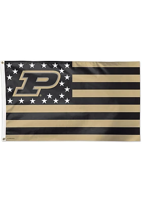 Gold Purdue Boilermakers 3x5 Star Stripes Silk Screen Grommet Flag