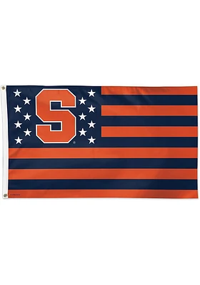 Syracuse Orange 3x5 Star Stripes Orange Silk Screen Grommet Flag