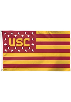 Cardinal USC Trojans 3x5 Star Stripes Silk Screen Grommet Flag