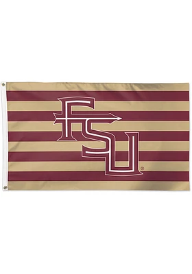 Florida State Seminoles 3x5 Striped Red Silk Screen Grommet Flag
