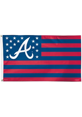 Atlanta Braves 3x5 Stars and Stripes Red Silk Screen Grommet Flag