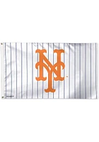 New York Mets 3x5 Striped Blue Silk Screen Grommet Flag