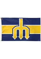 Seattle Mariners 3x5 Striped Navy Blue Silk Screen Grommet Flag