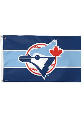 Toronto Blue Jays 3x5 Striped Blue Silk Screen Grommet Flag