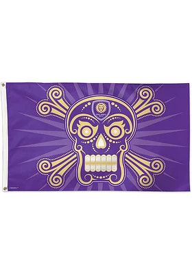 Orlando City SC 3x5 Skull Purple Silk Screen Grommet Flag