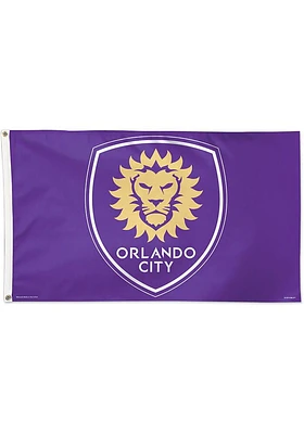 Orlando City SC 3x5 Purple Silk Screen Grommet Flag