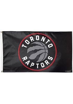 Toronto Raptors 3x5 Circle Red Silk Screen Grommet Flag