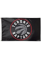 Toronto Raptors 3x5 Circle Red Silk Screen Grommet Flag