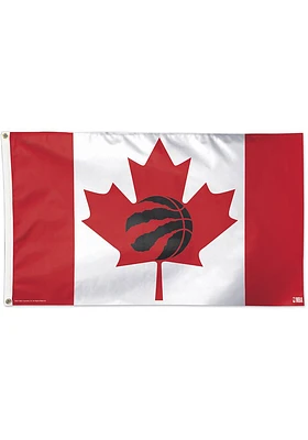 Toronto Raptors 3x5 Red Silk Screen Grommet Flag