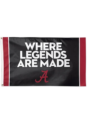 Alabama Crimson Tide Stacked 3x5 Crimson Silk Screen Grommet Flag