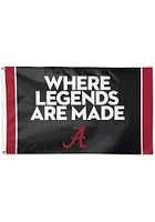 Alabama Crimson Tide Stacked 3x5 Crimson Silk Screen Grommet Flag