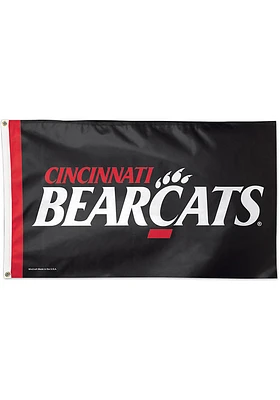 Cincinnati Bearcats 3x5 Style Black Silk Screen Grommet Flag