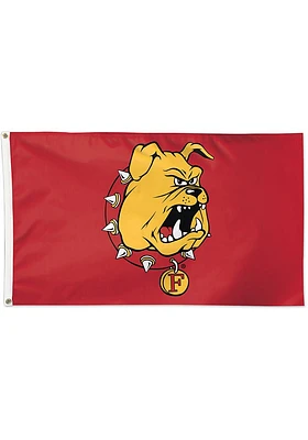 Ferris State Bulldogs 3x5 Red Silk Screen Grommet Flag