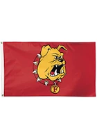 Ferris State Bulldogs 3x5 Red Silk Screen Grommet Flag