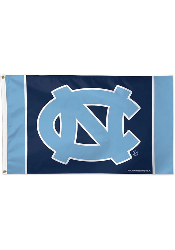 North Carolina Tar Heels 3x5 Striped Blue Silk Screen Grommet Flag